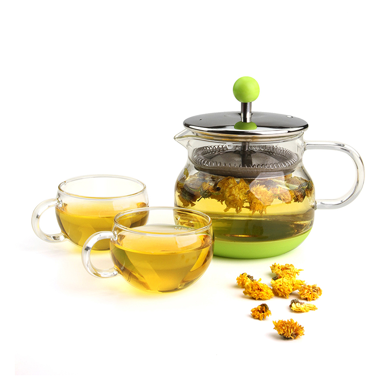花色 玻璃茶具茶杯实用创意礼品Mini茶壶飘逸杯套装