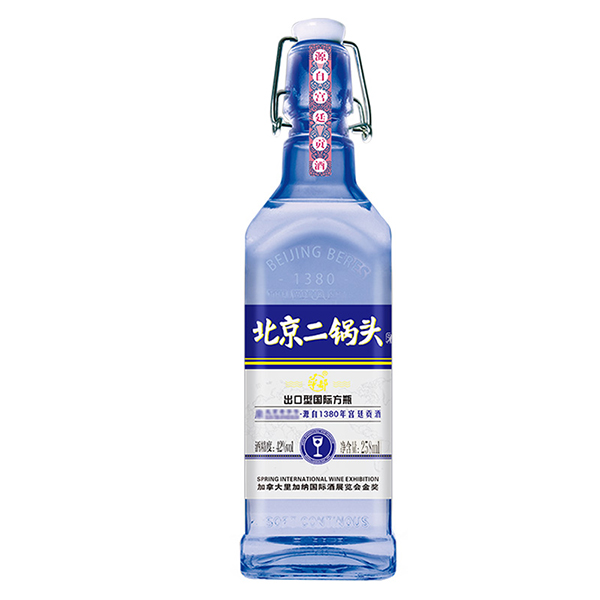 华都 北京二锅头国际方瓶系列小瓶整箱装（蓝瓶）42度清香型 1*20*258ml
