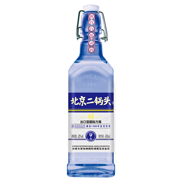 华都 北京二锅头国际方瓶系列6瓶装（蓝瓶）42度清香型 1*6*450ml