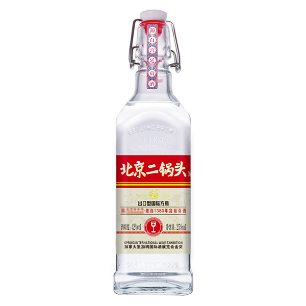 华都 北京二锅头国际方瓶系列小瓶整箱装（红标）42度清香型 1*20*258ml
