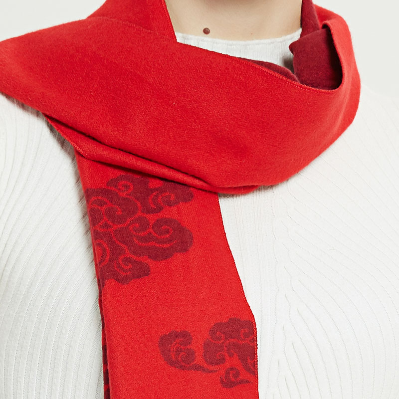 艾丝雅兰 中国红木代尔围巾 A-D333