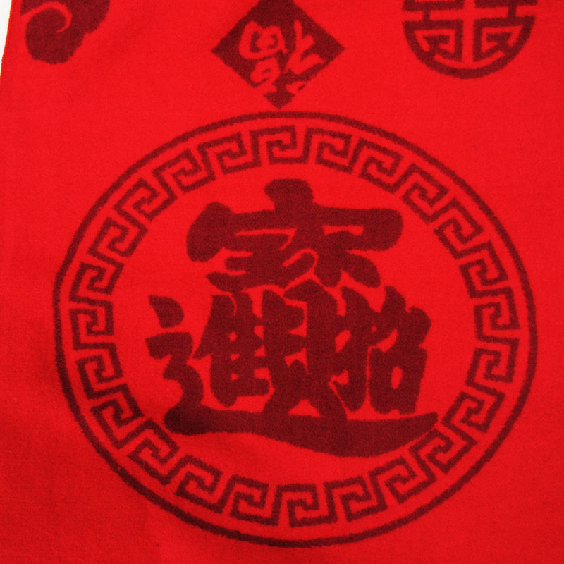 艾丝雅兰 中国红蚕丝绒围巾披肩两用 A-D302（款式随机）