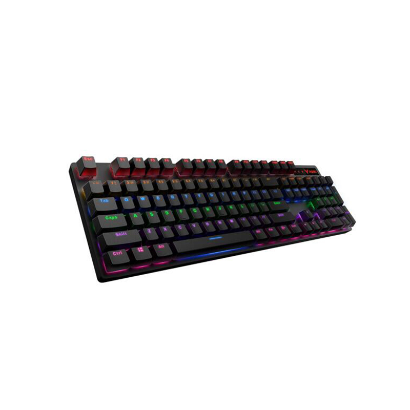 雷柏（Rapoo）机械键盘有线键盘104键混光键盘 V500PRO