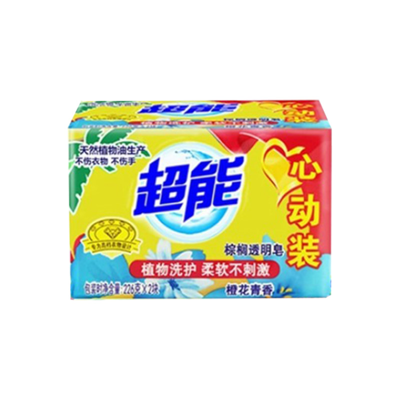 超能 棕榈透明皂（4组装）226g*2块*4组