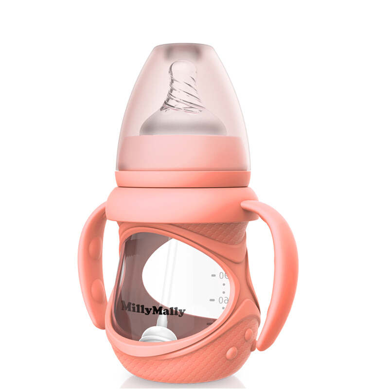 MillyMally 马卡龙奶瓶150ml（颜色随机） MM1001