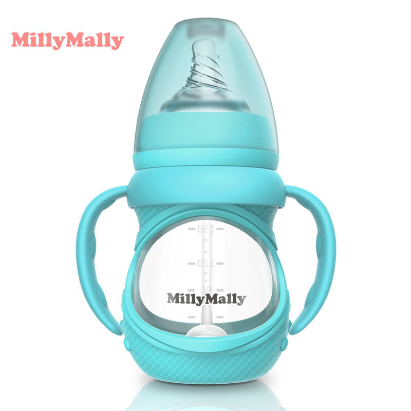 MillyMally 马卡龙奶瓶150ml（颜色随机） MM1001
