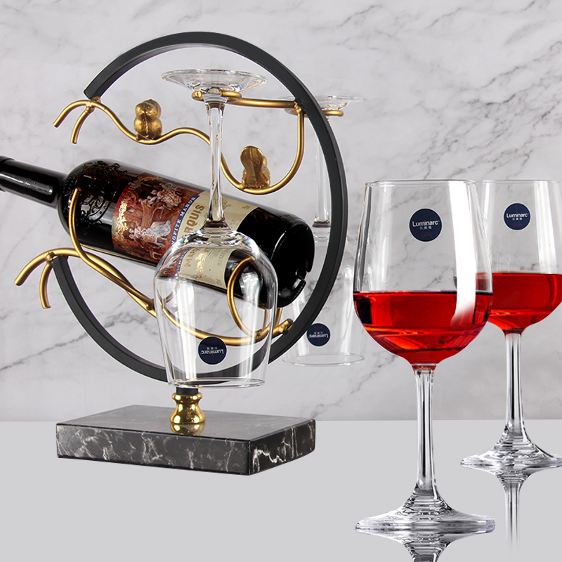 乐美雅 家用无铅玻璃红酒杯冷切口葡萄酒杯钢化玻璃多魅系列4件套 470ml*4