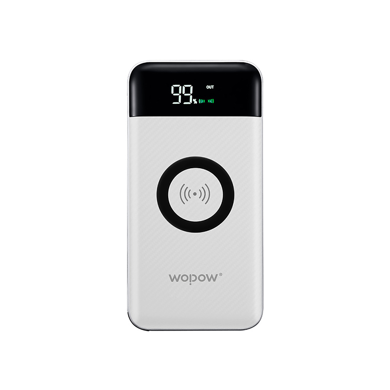沃品 无线充屏显机线一体移动电源 PW12