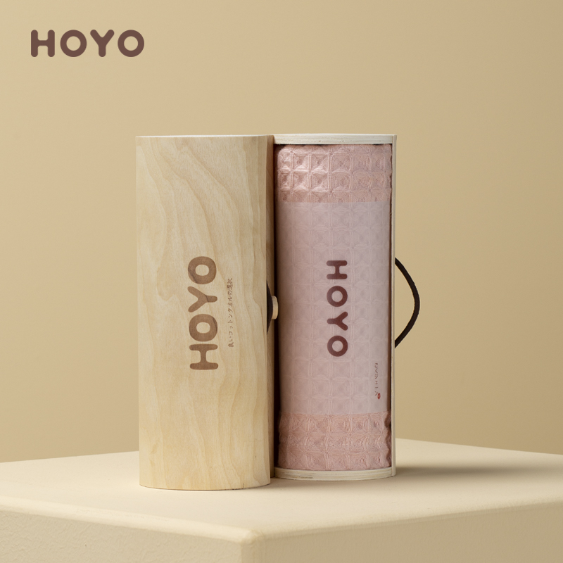 HOYO 和颜毛巾橡木礼盒单条装 LY1318粉-7508