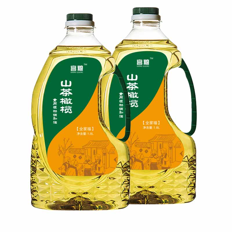 宫粮 山茶橄榄调和油 全家福1.8L*2瓶