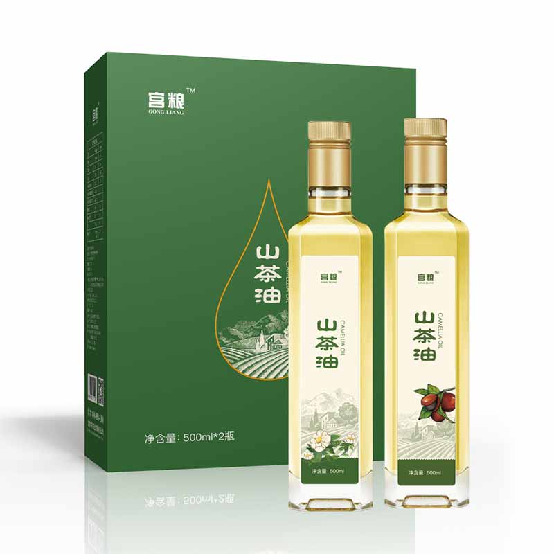 宫粮 纯山茶油礼盒500ml*2瓶
