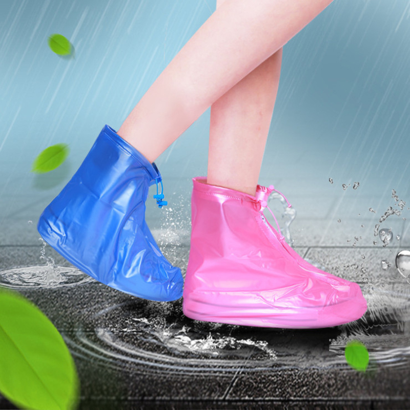 儿童雨鞋套加厚防水鞋套男女防滑脚套户外成人学生下雨天防雨鞋套M码（颜色随机）
