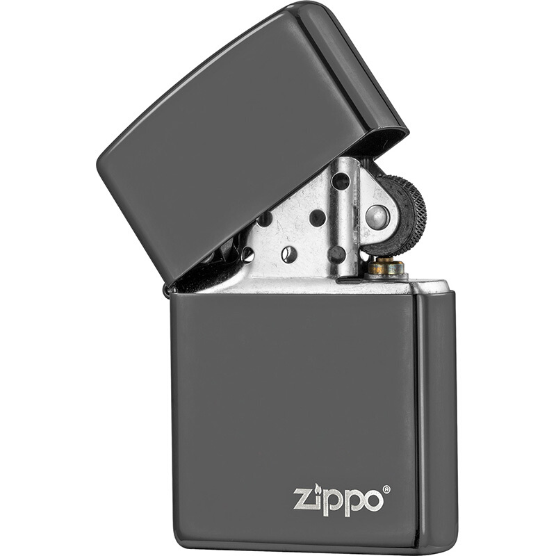Zippo打火机 黑冰商标 镀铬镭射150ZL 煤油防风火机