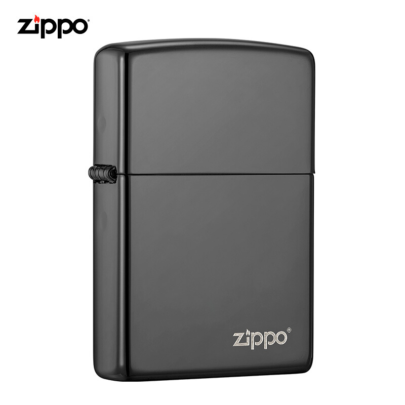 Zippo打火机 黑冰商标 镀铬镭射150ZL 煤油防风火机