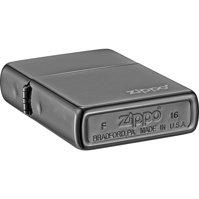 Zippo打火机 黑冰商标 镀铬镭射150ZL 煤油防风火机