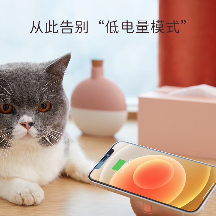 风格派 萌猫无线充电座磁吸充电器 C101（颜色随机）