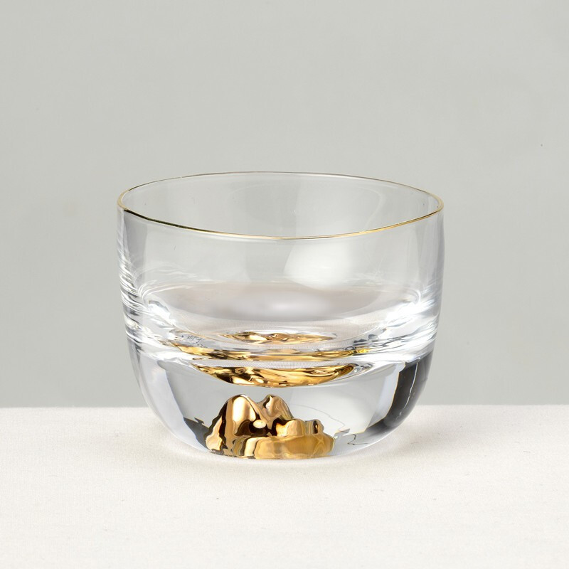 个杯堂 水晶金山品茗对杯