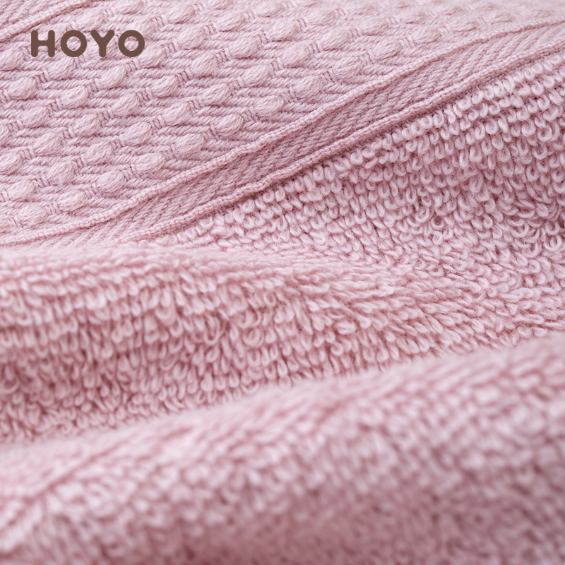 HOYO 洗漱四件套礼盒毛巾浴巾浴球束发带（颜色随机）