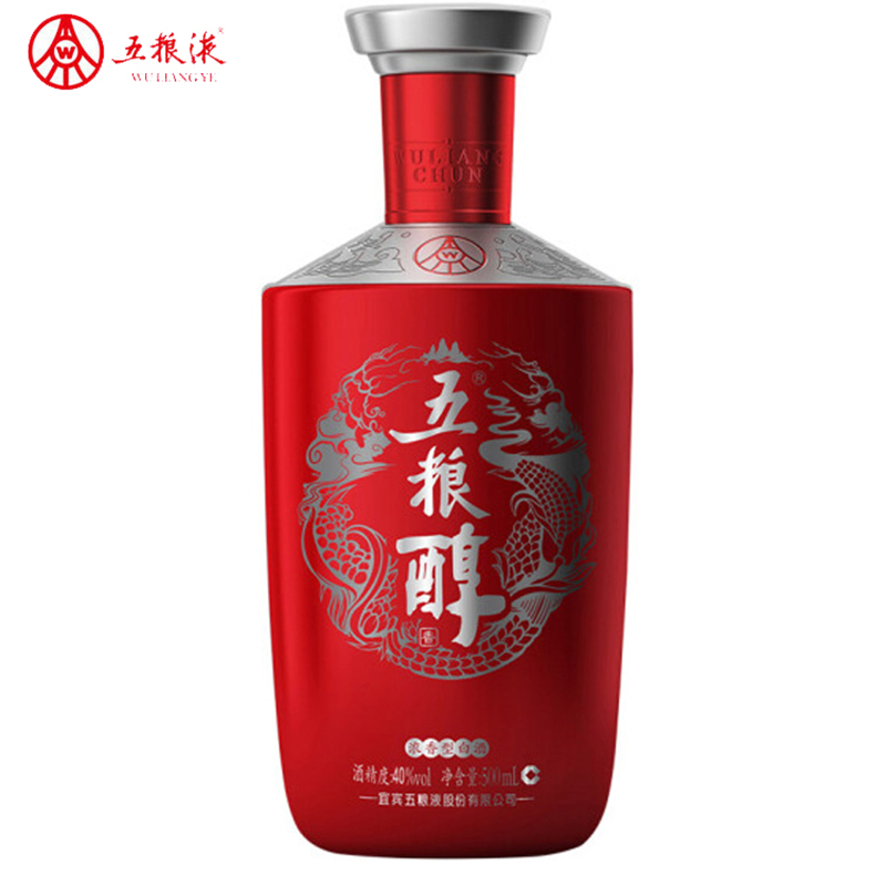 五粮液股份公司出品 五粮醇 红装40度500mL单瓶 浓香型白酒纯粮食酒