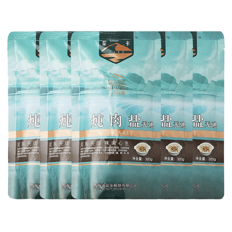 茶卡 炖肉盐 （未加碘）320g*6