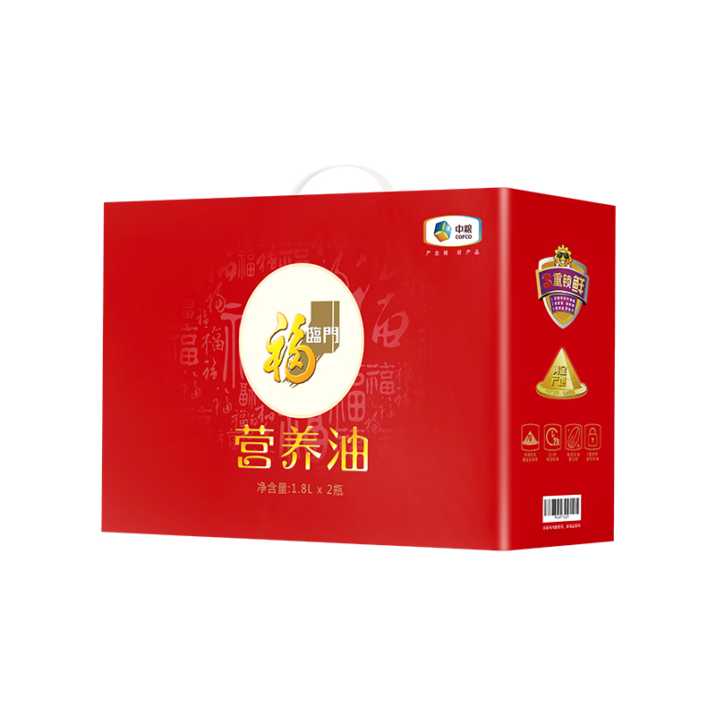 福临门 食用油礼盒玉米油 1.8L*2瓶