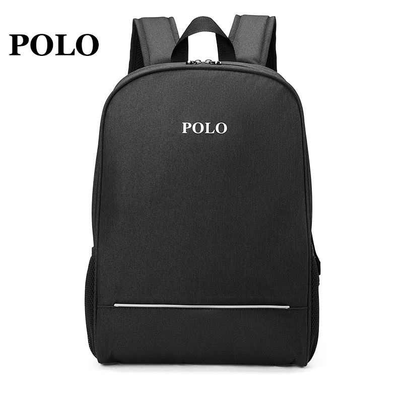 POLO 双肩包防泼水潮流男女通用 092241黑色