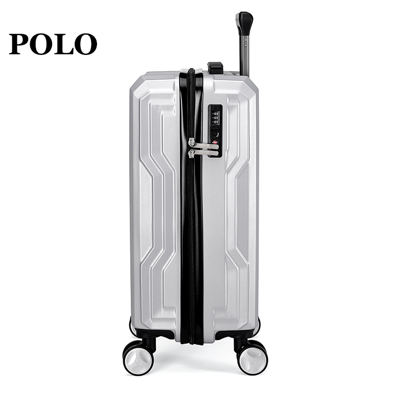 POLO 拉杆箱男女通用铝合金行李箱 080551 20寸银灰