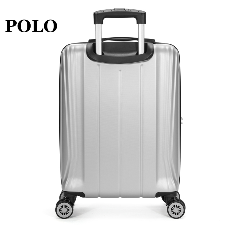 POLO 拉杆箱大容量行李箱万向轮密码箱 080821 20寸银色
