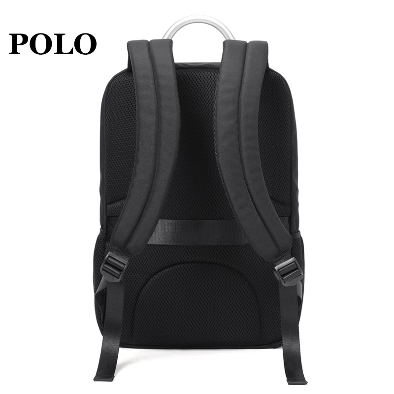 POLO 双肩包多功能背包时尚休闲电脑包 093051 黑色