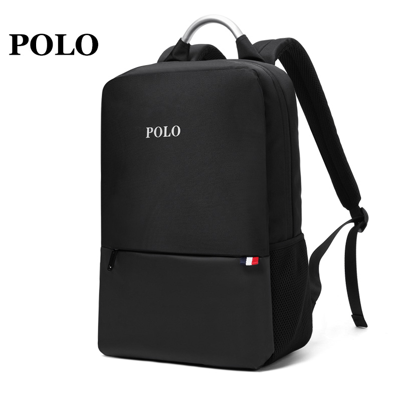 POLO 双肩包多功能背包时尚休闲电脑包 093051 黑色