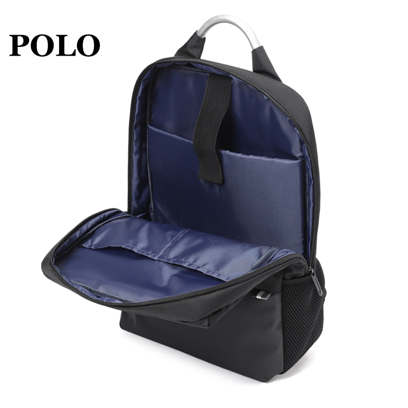 POLO 双肩包多功能背包时尚休闲电脑包 093051 黑色