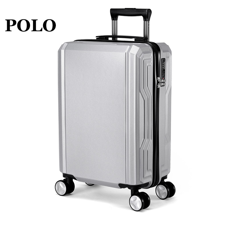 POLO 拉杆箱男女通用铝合金行李箱 080551 20寸银灰