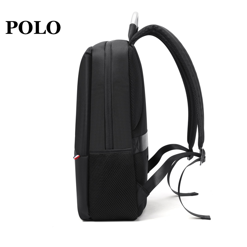 POLO 双肩包多功能背包时尚休闲电脑包 093051 黑色
