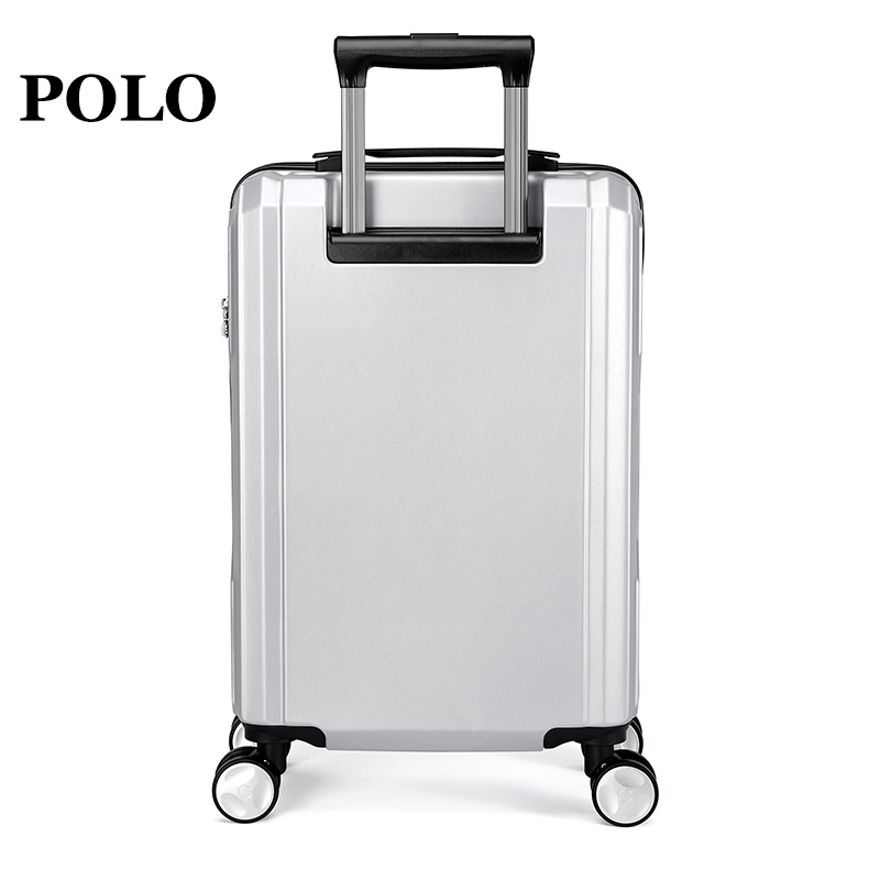 POLO 拉杆箱男女通用铝合金行李箱 080551 20寸银灰