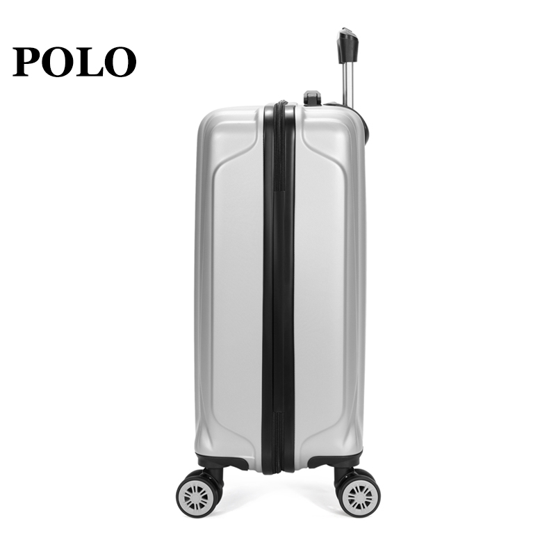POLO 拉杆箱大容量行李箱万向轮密码箱 080821 20寸银色