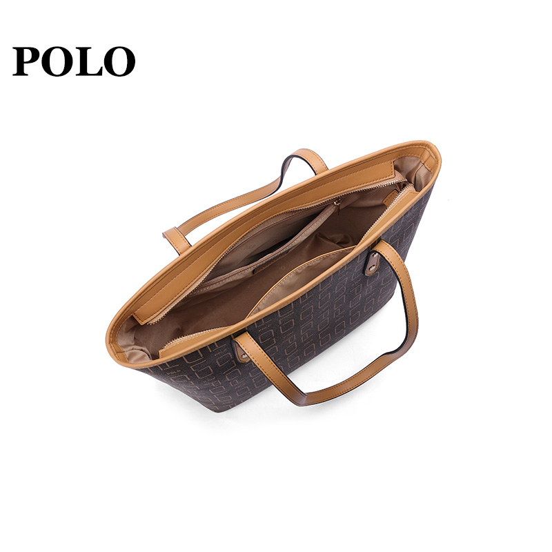 POLO 女士手提包时尚百搭斜挎包大容量印花单肩女包 340983