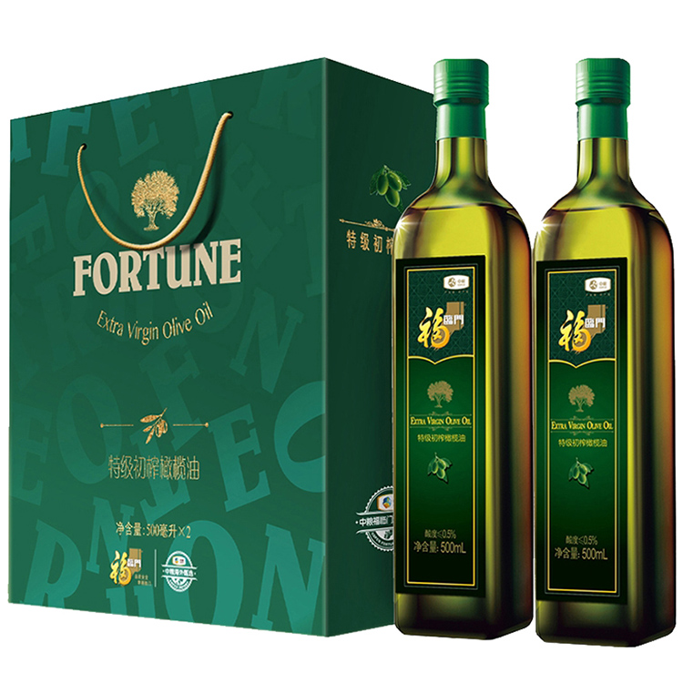 福临门 特级初榨橄榄油礼盒（500ml*2）