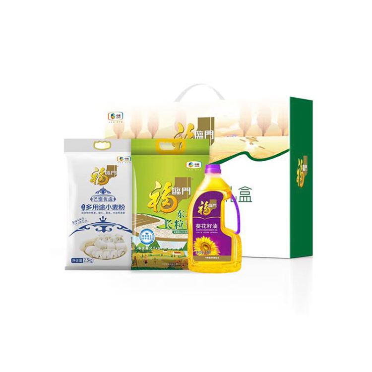 中粮福临门 米面油礼盒 5kg+1.8L