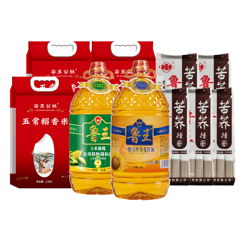 鲁王 油米油粮实惠L4大礼包 12.5kg+10L