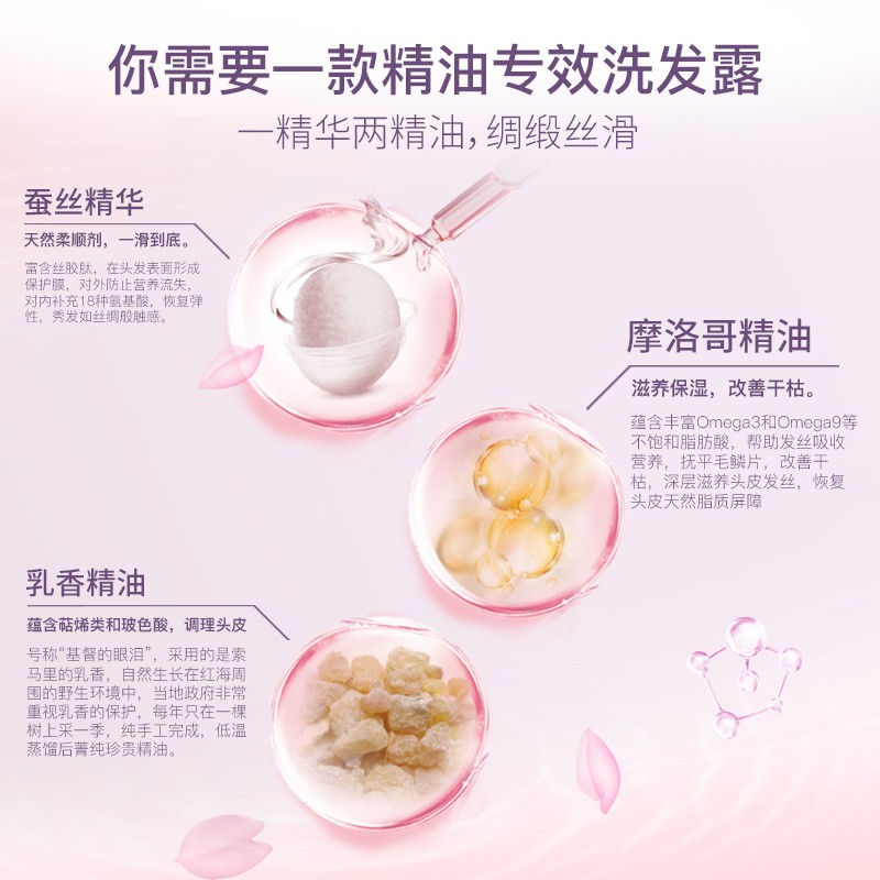 舒蕾 蚕丝保湿顺滑去屑洗发露500ml