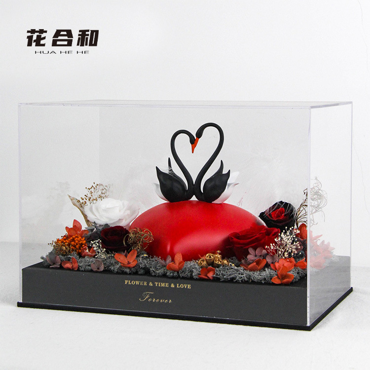 花合和 永生花情人节520礼物 天鹅之吻