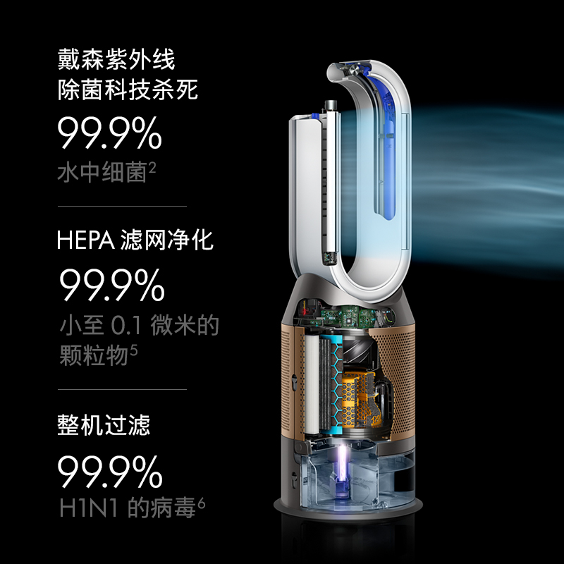 戴森 加湿空气净化风扇PH04黑金