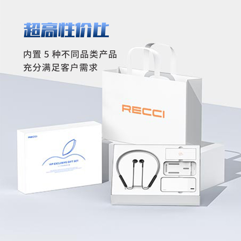 RECCI 能量系列礼品套装（移动电源数据线 蓝牙耳机）