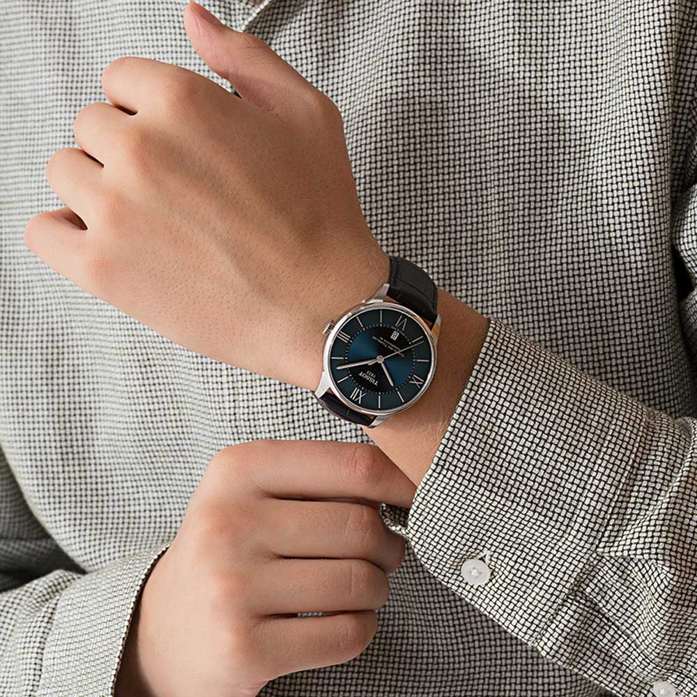 天梭(TISSOT)杜鲁尔系列皮带80机芯机械男表 T099.407.16.048.00