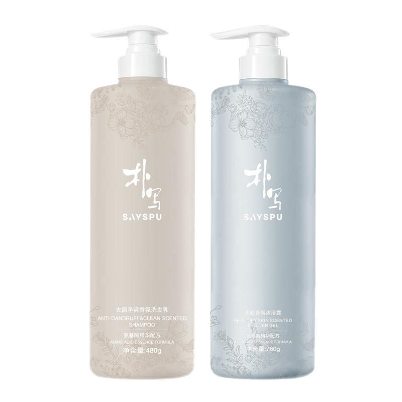 朴写 氨基酸去屑净爽香氛洗沐两件套（去屑净爽洗发乳760g*1 美肌沐浴露760g*1）