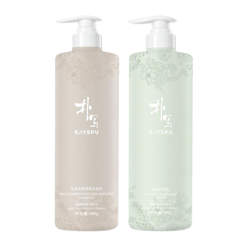 朴写 氨基酸去屑净爽香氛洗护两件套（去屑净爽洗发乳760g*1+ 香氛护发乳760g*1）