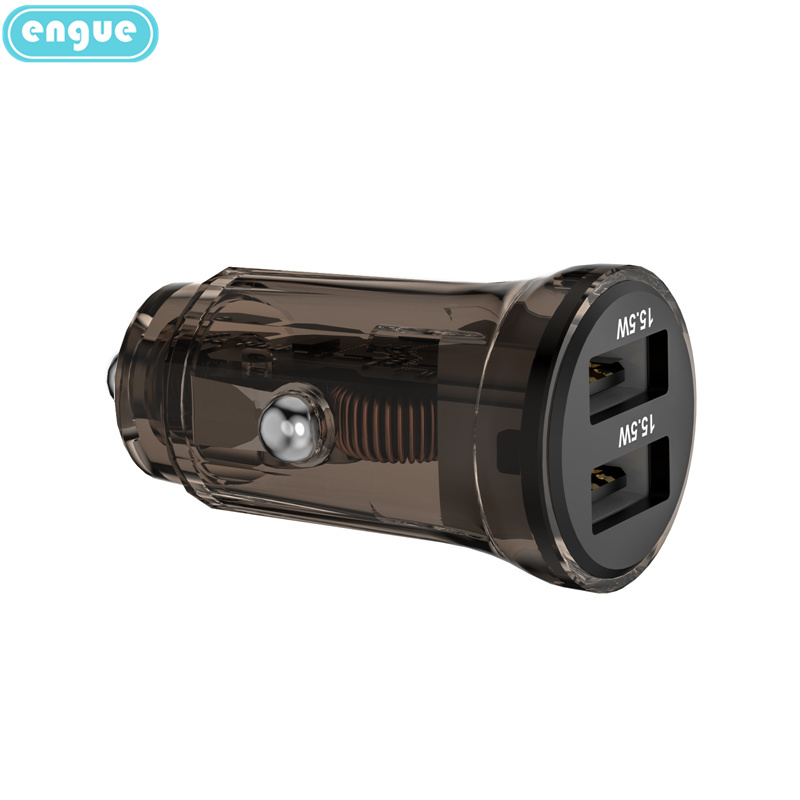 engue恩谷 透明外壳车载充电器乐驰 EG-CM06灰色