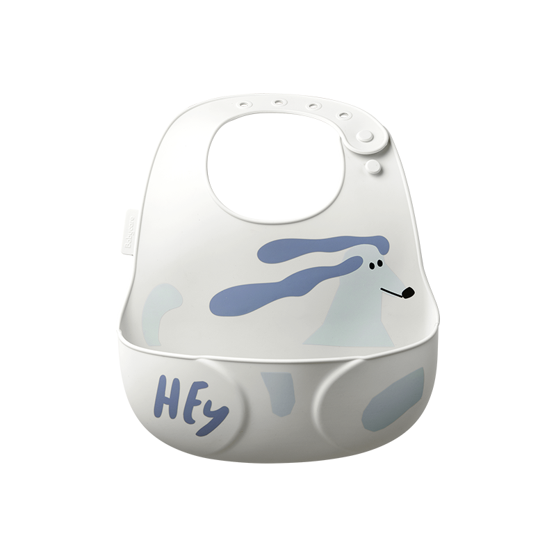 babycare 3D硅胶饭兜-31.5*24cm-辛得白