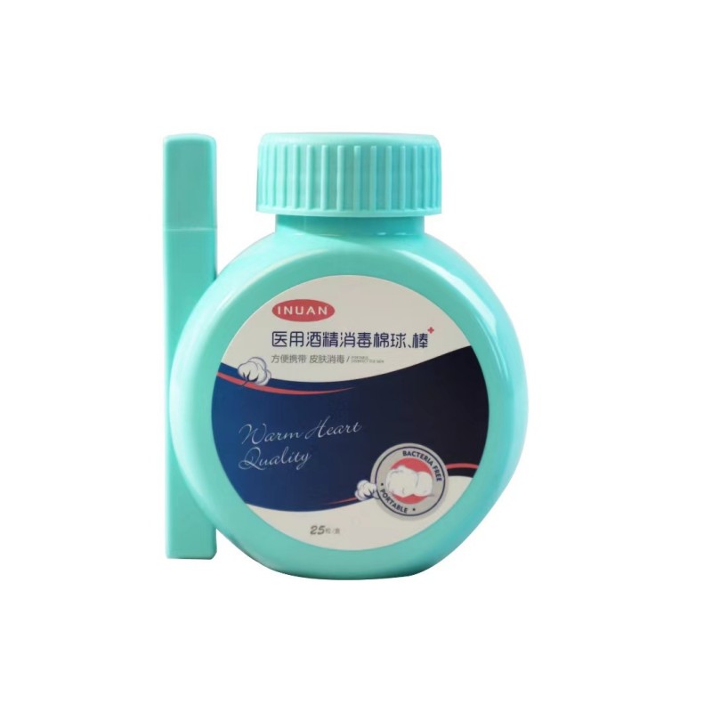 INUAN 医用酒精消毒棉球 25粒/瓶