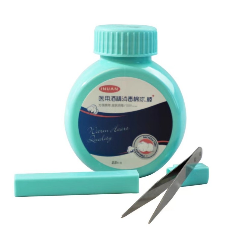 INUAN 医用酒精消毒棉球 25粒/瓶